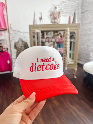 I Need a Diet Coke Hat in Red