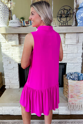 The Coral Sands Swing Dress in Pink