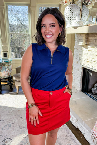 The Monica Skort in Red