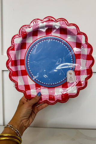 Picnic Perfect Gingham Dinner Plate