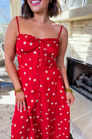 Scarlet Red Dot Dress