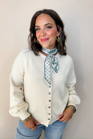 Patterned Print Scarf Turqouise/Floral