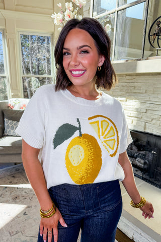 Lemon Drop Knit Top