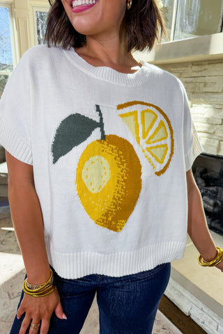 Lemon Drop Knit Top