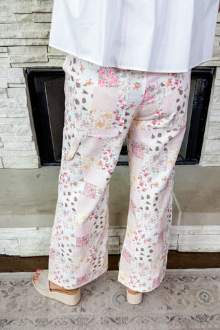 Garden Patchwork Wide Leg Pants