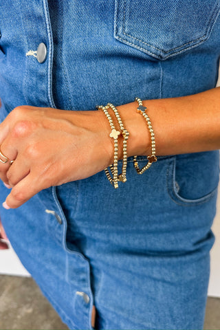 Beaded Cross Layering Bracelet