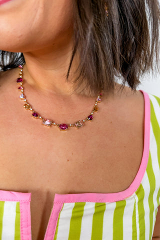 Blushing Crystal Necklace