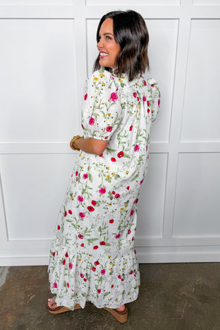 Ever So Lovely Floral Eyelet Dress