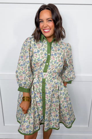 Meant To Be Floral Tie Waist Dress