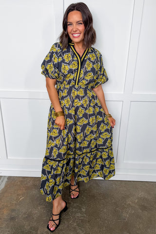 The Juliette Maxi in Black & Yellow