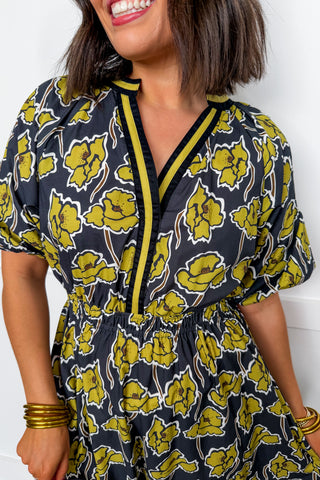 The Juliette Maxi in Black & Yellow