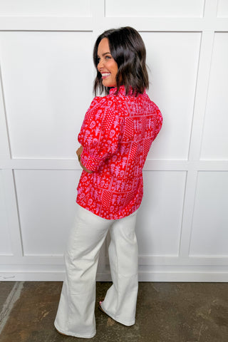 Love You More Printed Top