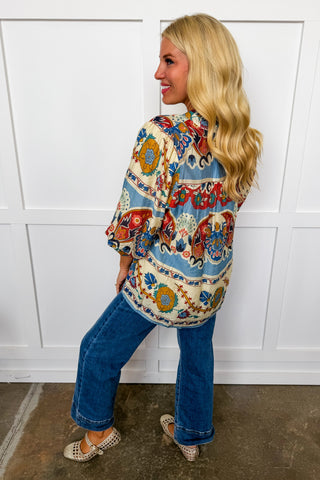 Blue Skies Boho Blouse