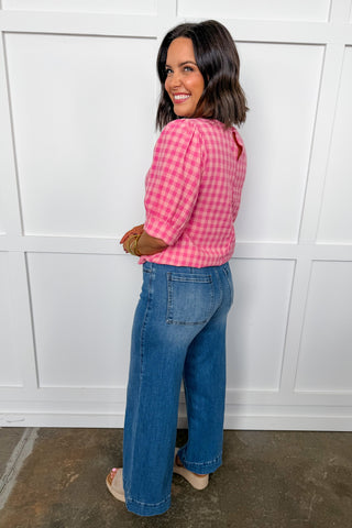 The Olivia by Anniewear - High Rise Ivory Pin Tuck Denim