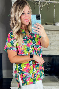 Colorful Flowy Top