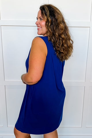 Dear Scarlett Lizzy Pocketed Dress in Navy