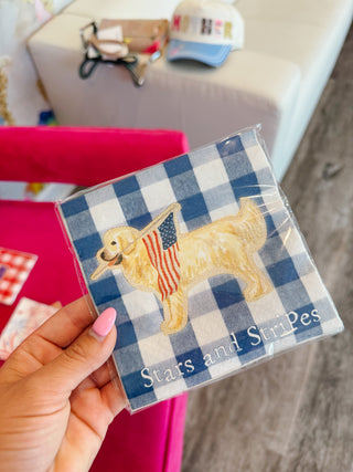 Stars & Stripes Pup Napkin Set