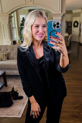 The Black Velvet Blazer