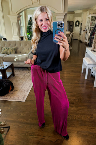 Hot Pink Deal- The Magenta Velvet Pants