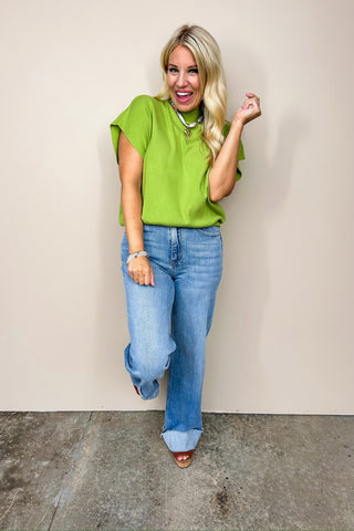 The Krissy Cuffed Wide Leg Jean