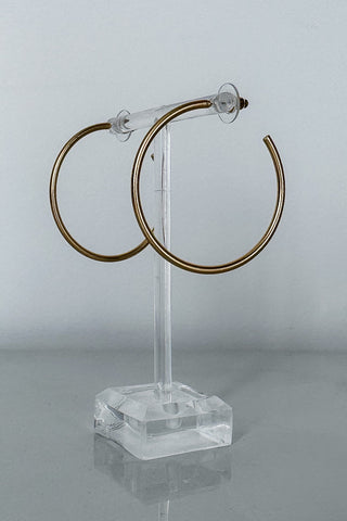 Gold Muted Brass Hoops