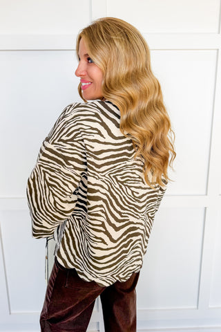 Wildest Dreams Zebra Print Top