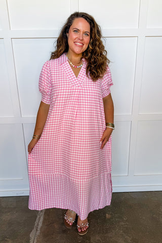 pink gingham dress plus size Barbie Perfect Day Pink Gingham Dress Plus Size