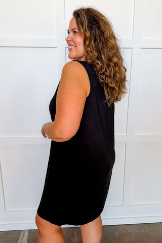 Dear Scarlett Lizzy Pocketed Dress in Black