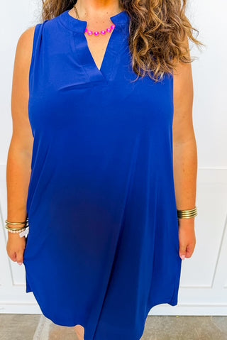 Dear Scarlett Lizzy Pocketed Dress in Navy