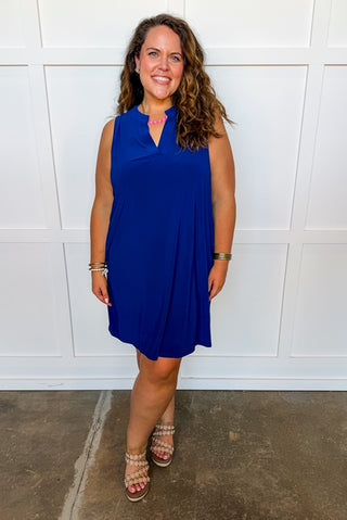 Dear Scarlett Lizzy Pocketed Dress in Navy