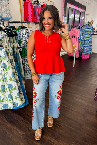 The Scarlett Charm Peplum Top