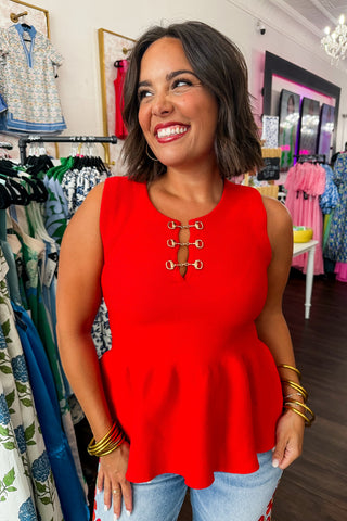 The Scarlett Charm Peplum Top