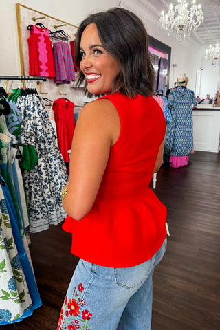 The Scarlett Charm Peplum Top