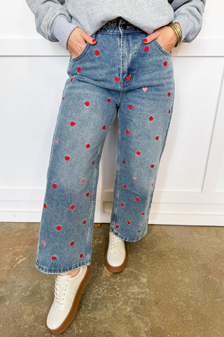 Sweetheart Wide-Leg Denim