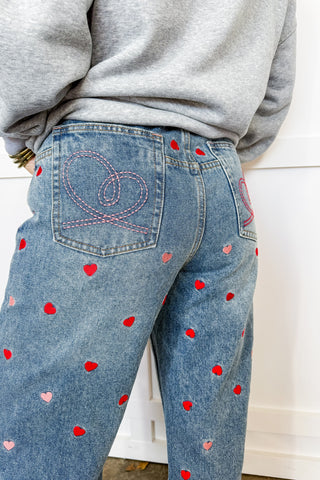 Sweetheart Wide-Leg Denim