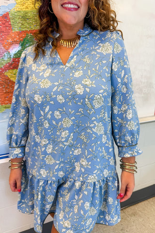 The Audrey Dress in Song Bird Blue by Mary Square