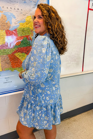 The Audrey Dress in Song Bird Blue by Mary Square