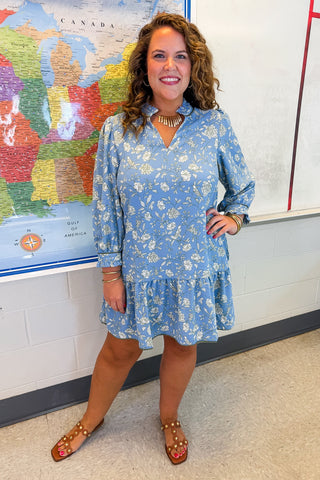 The Audrey Dress in Song Bird Blue by Mary Square
