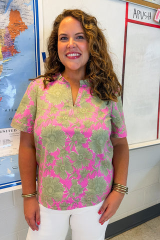 The Ramona Top in Garden District Green by Mary Square