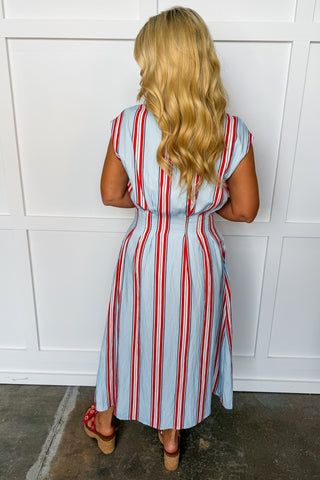 The Nantucket Stripe Midi Dress
