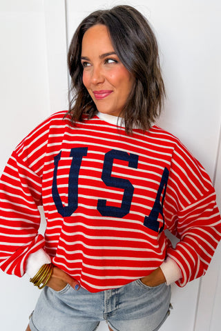 The All-American Stripe USA Sweater