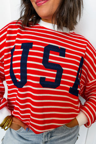 The All-American Stripe USA Sweater