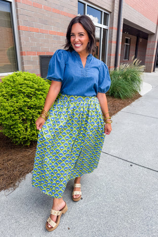 The Lainey Top in Chambray by Mary Square