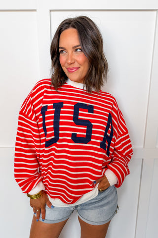 The All-American Stripe USA Sweater