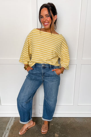 The Everyday Stripe Tee in Yellow