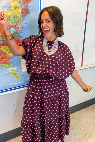Pretty in Polka Dots Skirt Set
