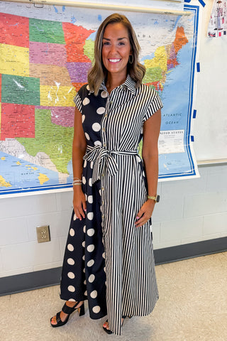 The Monroe Mixed Print Maxi Dress