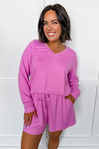 The Carly Short Set in Lilac