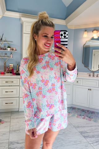 The Annie Multi Primrose Path Short Pajama Set by Mary Square