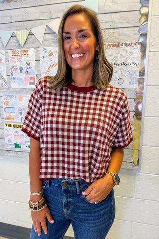 The Friday Night Gingham Top